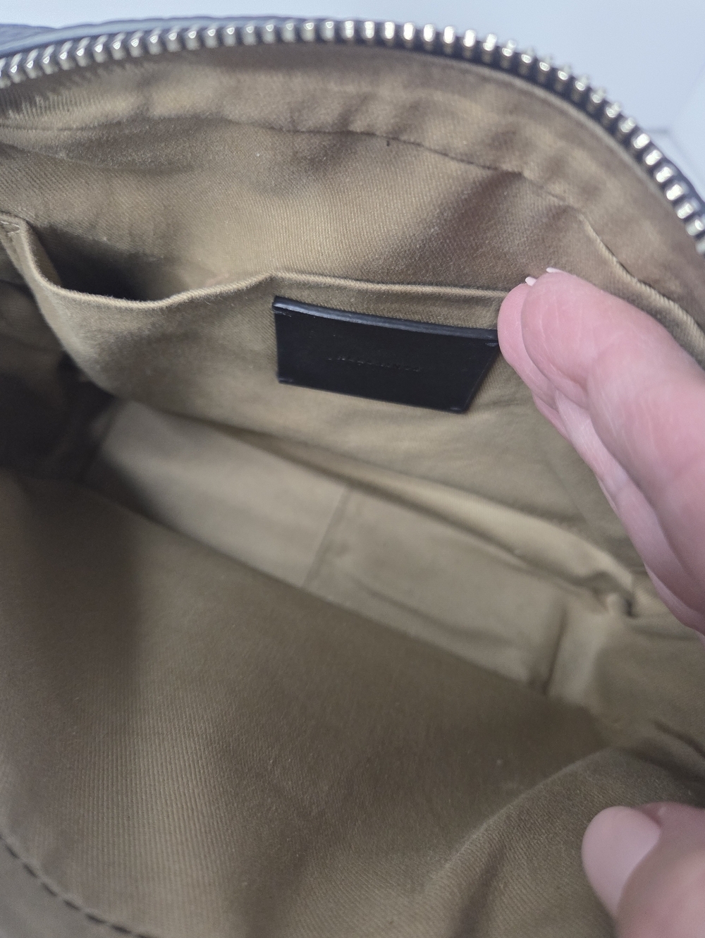 ALLSAINTS captain Black Pebbled Leather Crossbody Bag EUC minimalist classic - Picture 5 of 13